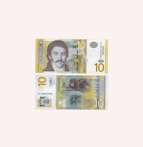 Serbia : 10 Dinara UNC.