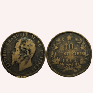 Italia : 10 Centesimos 1862