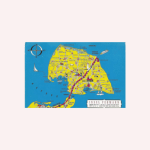 Postal con Mapa de Fehmarn