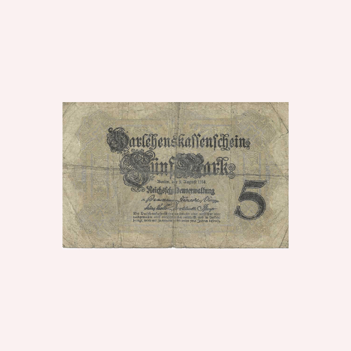 Banknote de 5 Mark - 1914