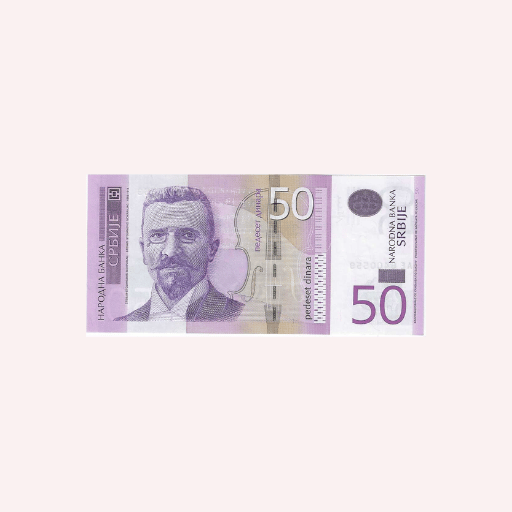 Billete de 50 Dinara - Serbia.