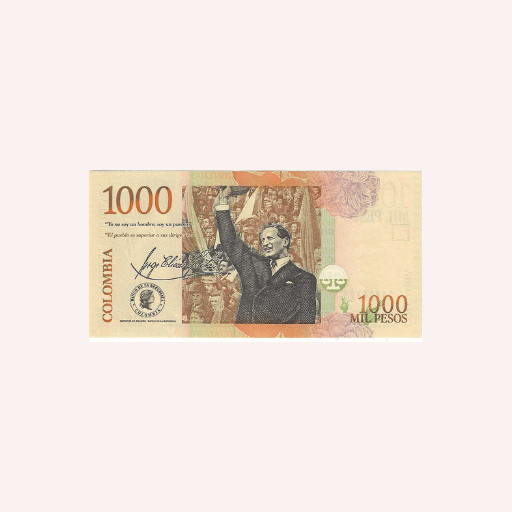 Billete de 1000 Pesos 2014.