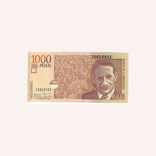 Billete de 1000 Pesos 2014. - Imagen 2
