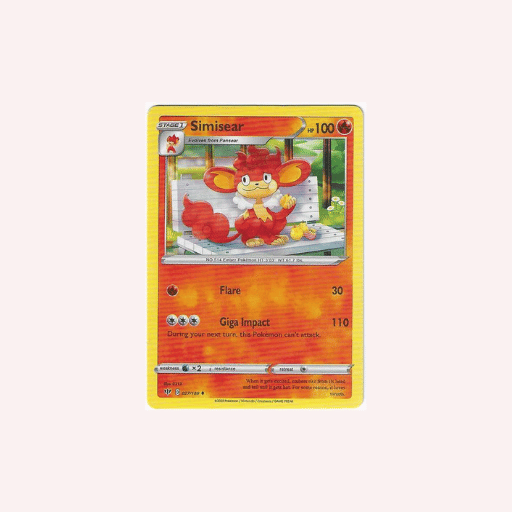 Carta Pokémon Simisear.