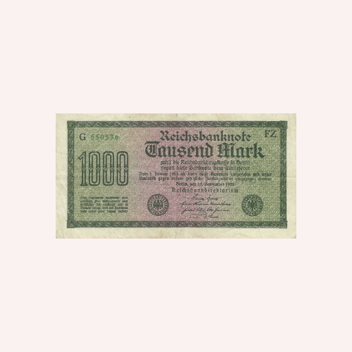 Banknote 1000 Mark 1922