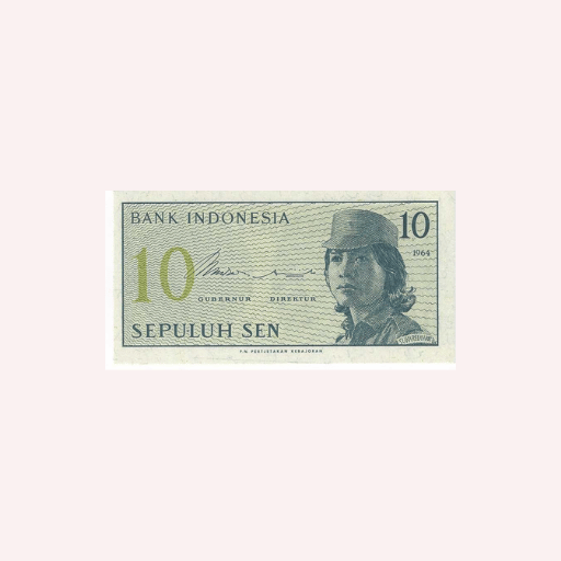 10 Sen 1964 UNC.