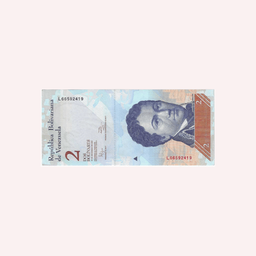 2 Bolivares 2012 UNC.