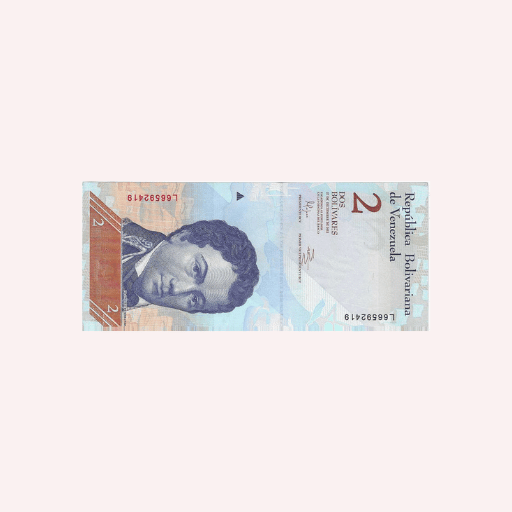 2 Bolivares 2012 UNC.