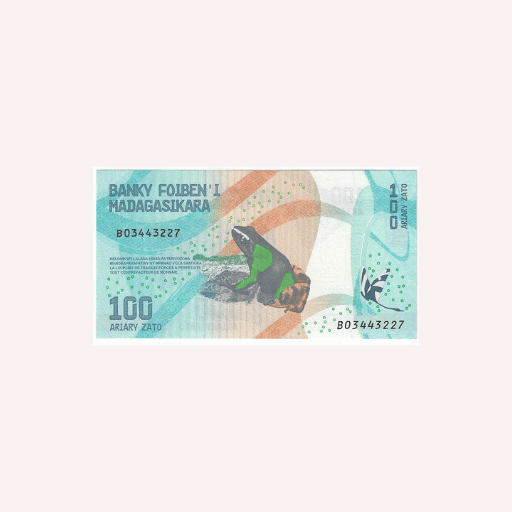 100 Ariary de Madagascar.