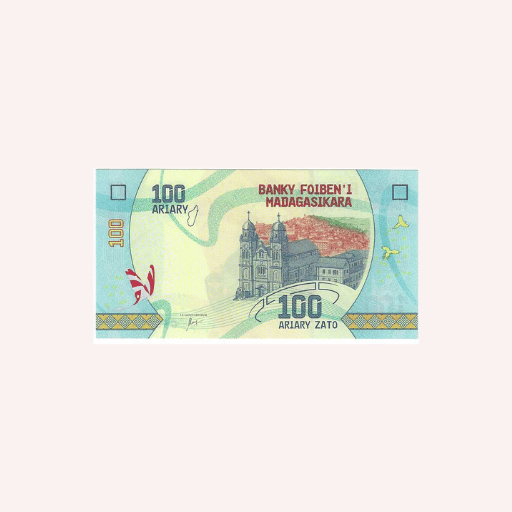 100 Ariary de Madagaskar. - Imagen 2