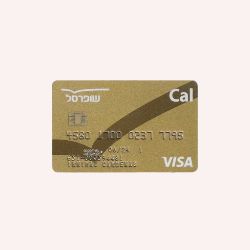 Tarjeta Cal Visa Israel.