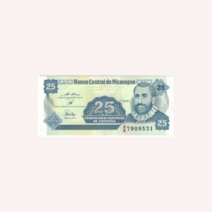 Billete de 25 Córdobas UNC.