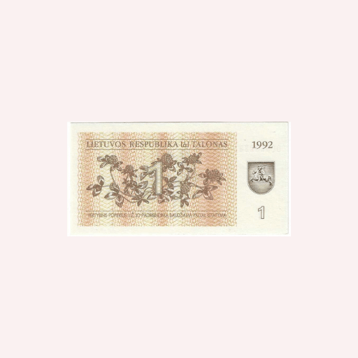 Billete: 1 Talonas Lituania UNC. - Imagen 2