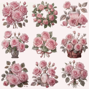 20 Stickers de Rosas