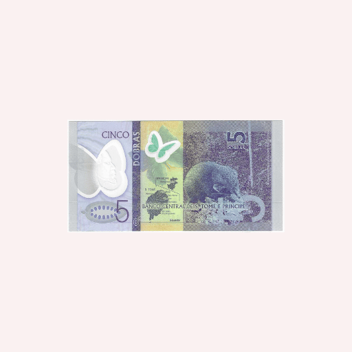 Billete de 5 Dobras 2016. - Imagen 2