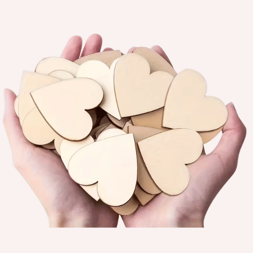 50 Corazones de Madera