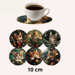 6 Posavasos con Gatos