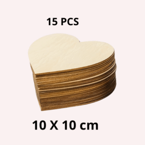 15 Corazones en Madera