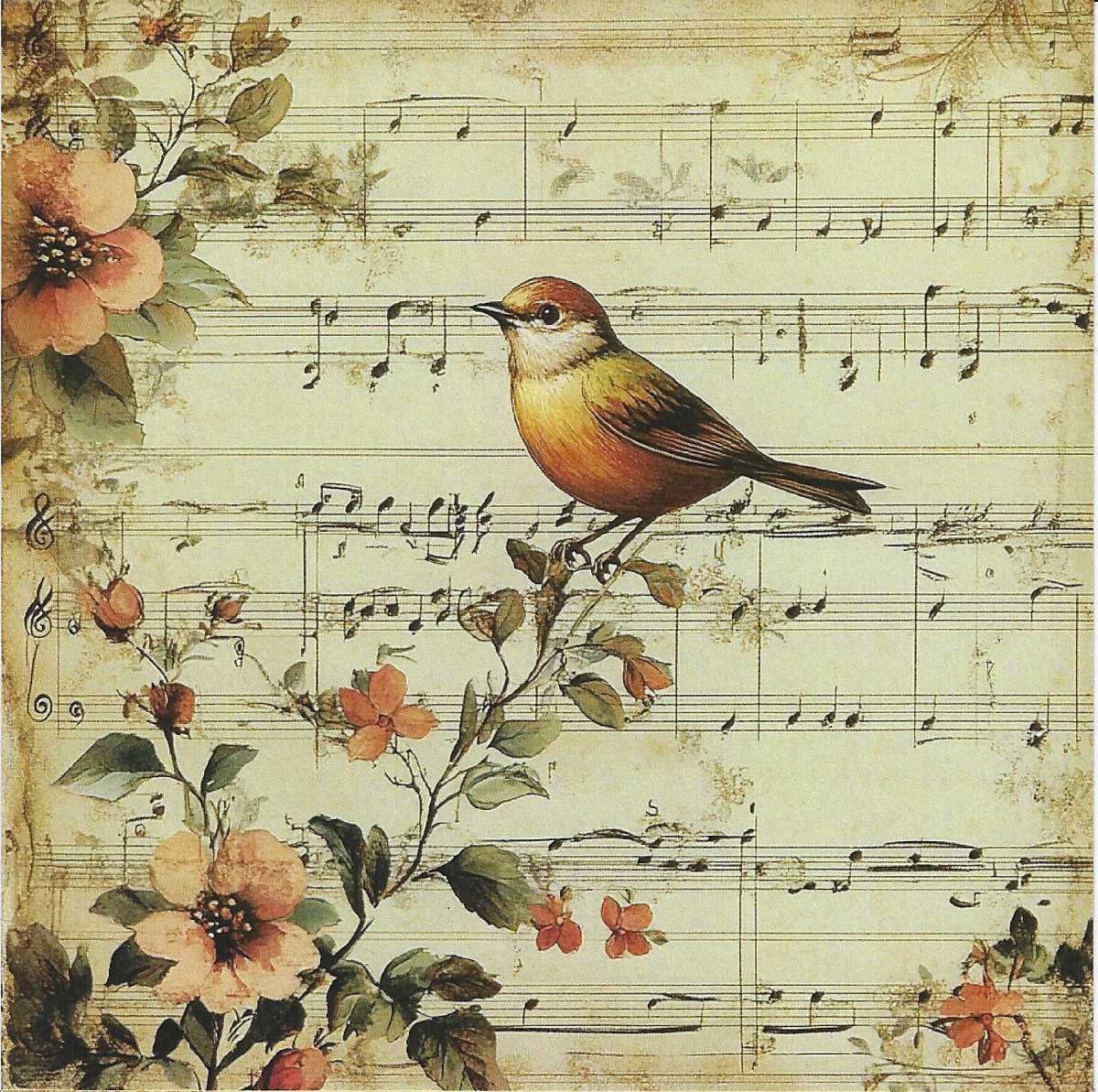 🎼🐦 Aves & Música Vintage