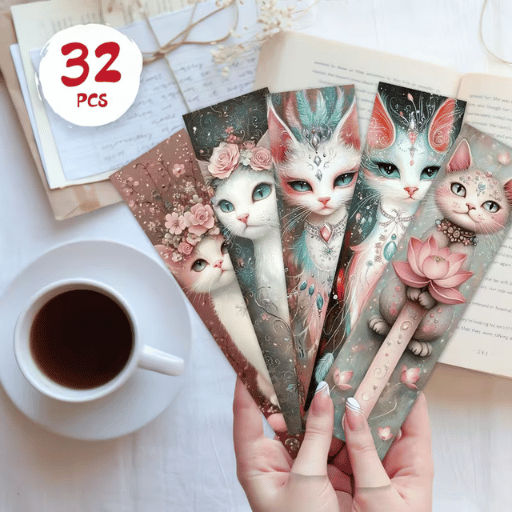 🐱✨ Set de 32 Marcapáginas