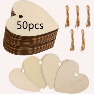 50 Corazones en Madera
